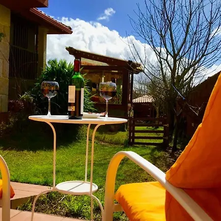 Tranquila Casita De Invitados En Vigo Con Chimenea Exterior photo